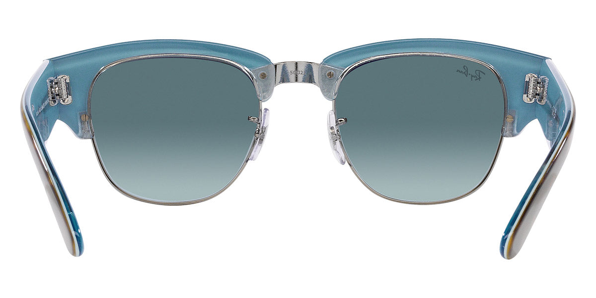 Ray-Ban® Mega Clubmaster RB0316S RB0316S 136678 53 - Blue on Silver with Blue Polarized lenses Sunglasses