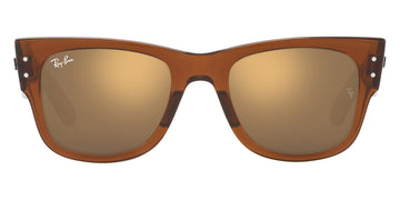 Ray-Ban® Mega Wayfarer RB0840S RB0840S 663693 51 - Transparent Brown with Light Brown Mirrored Gold lenses Sunglasses