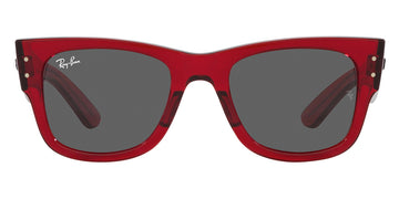 Ray-Ban® Mega Wayfarer RB0840S RB0840S 6679B1 51 - Transparent Red with Dark Gray lenses Sunglasses