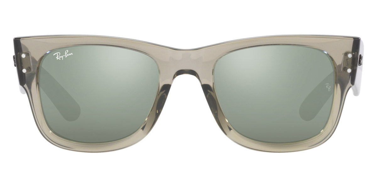 Ray-Ban® MEGA WAYFARER 0RB0840SF RB0840SF 66355C 52 - Transparent Green with Gray Mirrored lenses Sunglasses