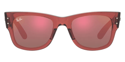 Ray-Ban® MEGA WAYFARER 0RB0840SF RB0840SF 66372K 52 - Transparent Pink with Brown Mirrored Dark Red lenses Sunglasses