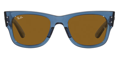 Ray-Ban® MEGA WAYFARER 0RB0840SF RB0840SF 668073 52 - Transparent Blue with Brown lenses Sunglasses