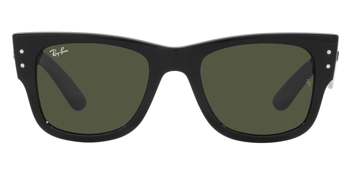 Ray-Ban® MEGA WAYFARER 0RB0840SF RB0840SF 901/31 52 - Black with Green lenses Sunglasses