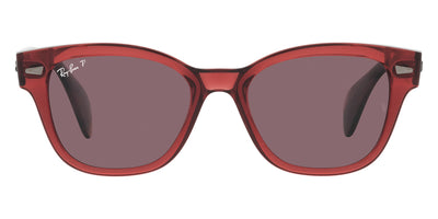 Ray-Ban® RB0880Sf RB0880SF 6639AF 53 - Transparent Pink with Dark Violet Polarized lenses Sunglasses