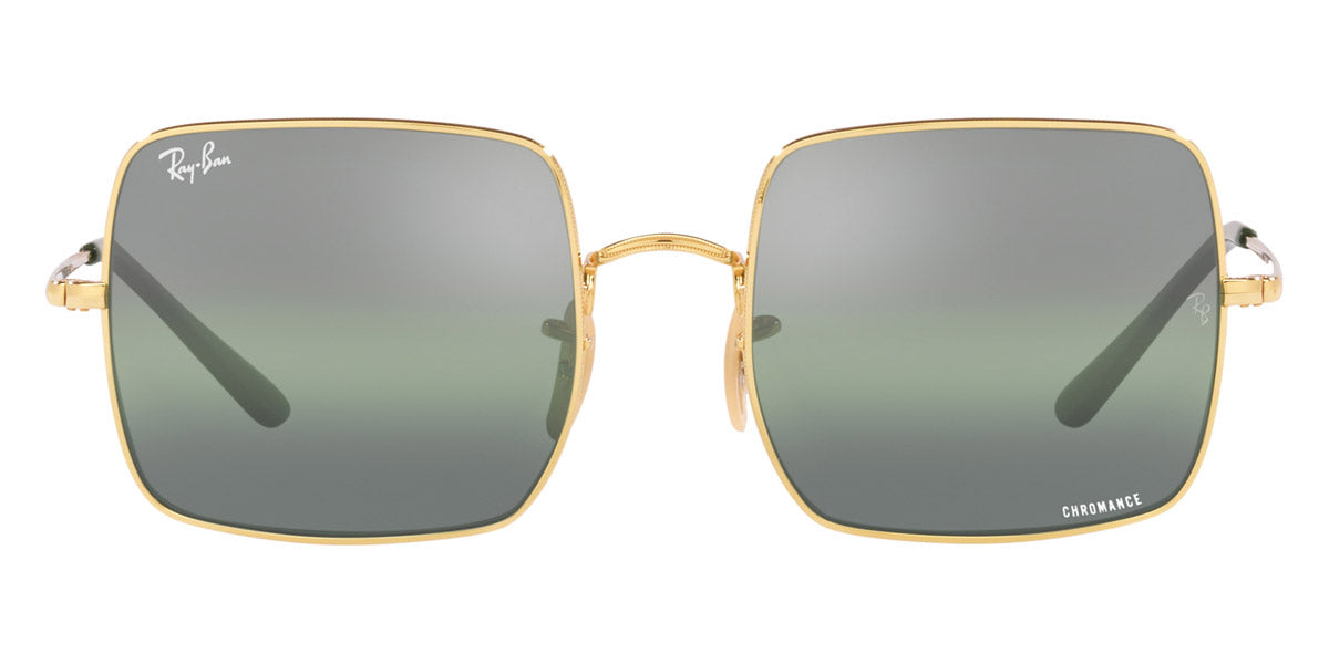 Ray-Ban® Square RB1971 RB1971 001/G4 54 - Arista with Green Mirrored Polarized lenses Sunglasses