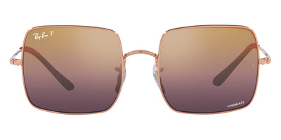 Ray-Ban® Square RB1971 RB1971 9202G9 54 - Rose Gold with Red Mirrored Polarized lenses Sunglasses