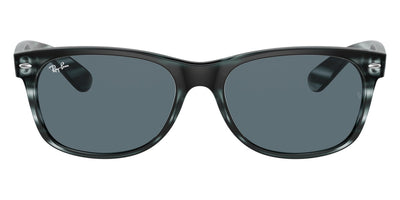 Ray-Ban® New Wayfarer Low Bridge Fit RB2132F RB2132F 901/3F 55 - Black with Blue lenses Sunglasses