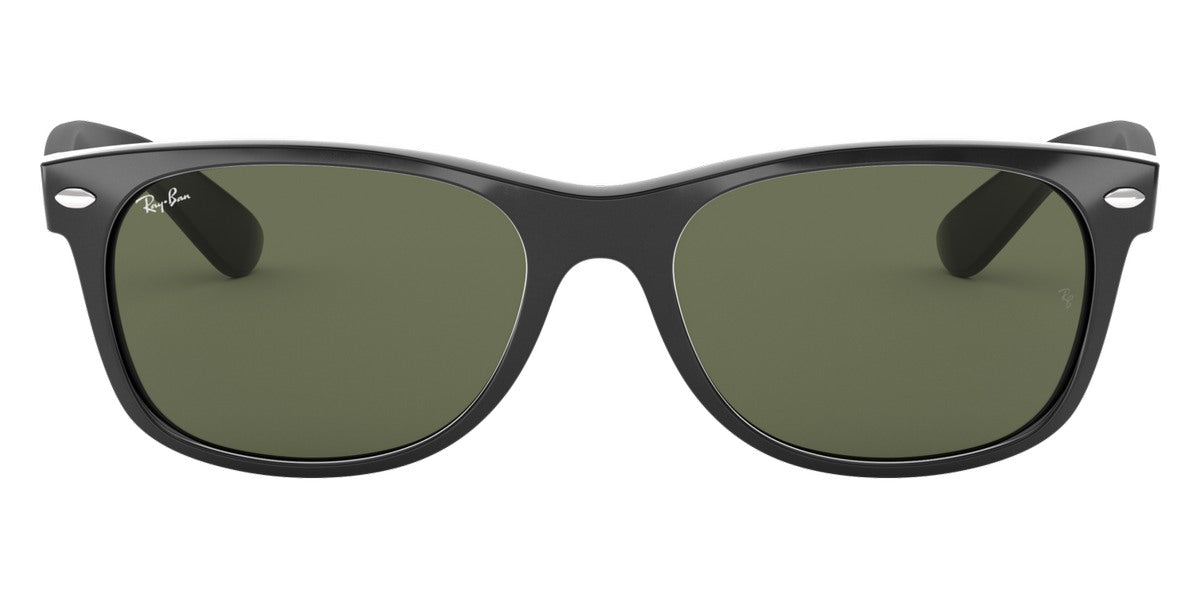 Ray-Ban® New Wayfarer Low Bridge Fit RB2132F RB2132F 901/58 58 - Black with G-15 Green Polarized lenses Sunglasses