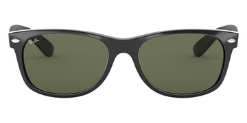 Ray-Ban® New Wayfarer Low Bridge Fit RB2132F RB2132F 622 58 - Rubber Black with G-15 Green lenses Sunglasses