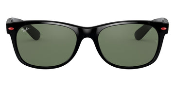 Ray-Ban® New Wayfarer Scuderia Ferrari Collection RB2132M RB2132M F60131 55 - Black with G-15 Green lenses Sunglasses