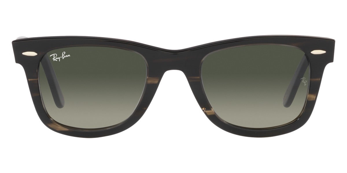 Ray-Ban® Wayfarer RB2140 RB2140 12943M 50 - Black On Transparent with Blue Gradient Gray lenses Sunglasses