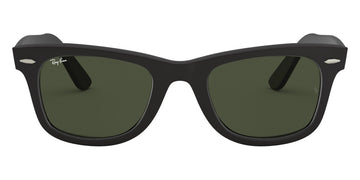 Ray-Ban® Wayfarer RB2140F RB2140F 901S 52 - Matte Black with G-15 Green lenses Sunglasses