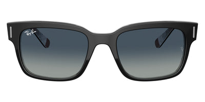 Ray-Ban® Jeffrey RB2190 RB2190 13183A 53 - Black On Chevron Gray/Burgundy with Light Gray Gradient Blue lenses Sunglasses