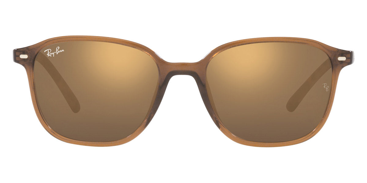 Ray-Ban® Leonard RB2193F RB2193F 663693 55 - Transparent Brown with Light Brown Mirrored Gold lenses Sunglasses