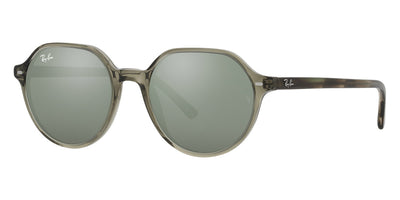 Ray-Ban® Thalia RB2195 RB2195 954/62 55 - Striped Havana with Blue lenses Sunglasses