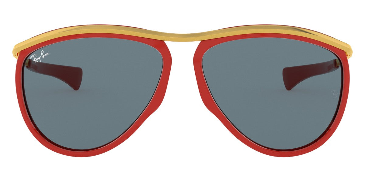 Ray-Ban® Olympian Aviator RB2219 RB2219 1243R5 59 - Red/Gold with Blue lenses Sunglasses