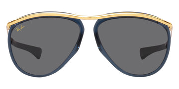 Ray-Ban® Olympian Aviator RB2219 RB2219 1370B1 59 - Transparent Blue with Dark Gray lenses Sunglasses