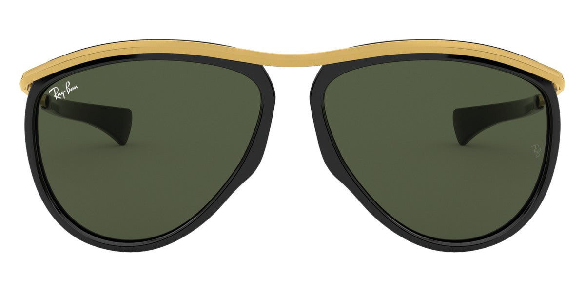 Ray-Ban® Olympian Aviator RB2219 RB2219 901/31 59 - Black with G-15 Green lenses Sunglasses