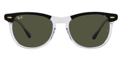 Ray-Ban® EagleEye RB2398 RB2398 129431 53 - Black on Transparent with Green lenses Sunglasses