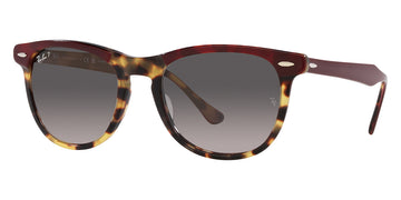 Ray-Ban® EagleEye RB2398 RB2398 1377M3 56 - Bordeaux on Yellow Havana with Gray Polarized lenses Sunglasses