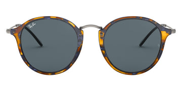 Ray-Ban® Round RB2447 RB2447 1158R5 49 - Spotted Blue Havana with Blue lenses Sunglasses