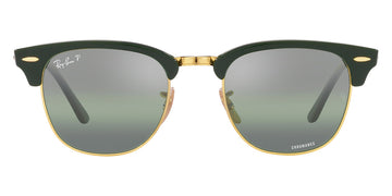 Ray-Ban® Clubmaster RB3016 RB3016 W0366 55 - Tortoise on Gold with Green lenses Sunglasses