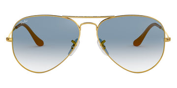 Ray-Ban® Aviator RB3025 55 RB3025 001/3F 55 - Arista with Clear Gradient Blue lenses Sunglasses