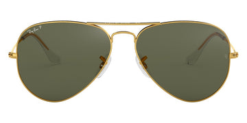 Ray-Ban® Aviator RB3025 62 RB3025 001/58 62 - Arista with Green Polarized lenses Sunglasses