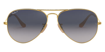 Ray-Ban® Aviator RB3025 58 RB3025 001/78 58 - Arista with Blue Gradient Gray Polarized lenses Sunglasses