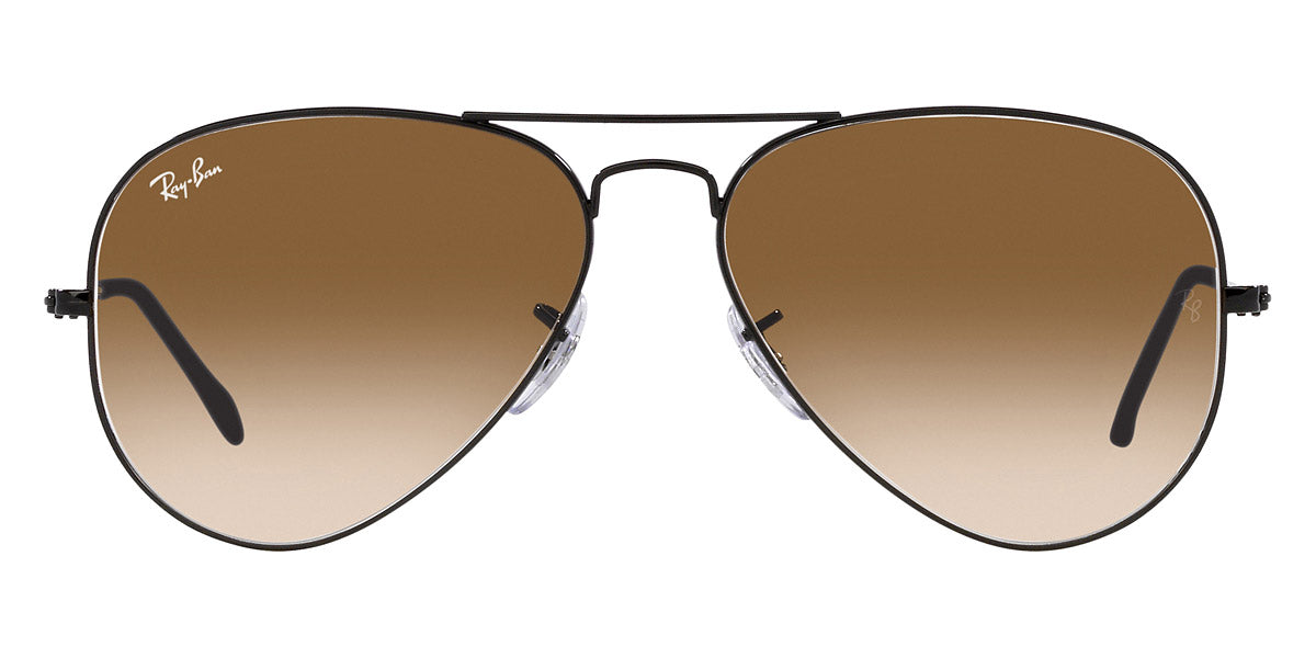 Ray-Ban® Aviator RB3025 62 RB3025 002/51 62 - Black with Brown lenses Sunglasses