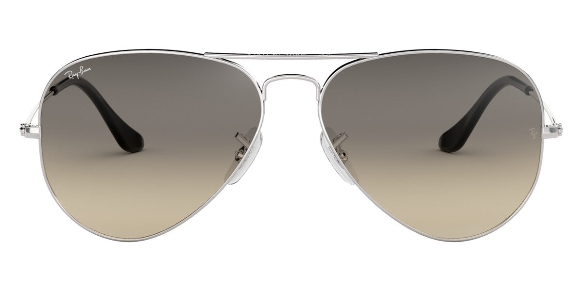 Ray-Ban® Aviator RB3025 62 RB3025 003/32 62 - Silver with Clear Gradient Gray lenses Sunglasses