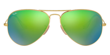 Ray-Ban® Aviator RB3025 55 RB3025 112/19 55 - Matte Arista with Gray Mirrored Green lenses Sunglasses