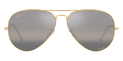 Ray-Ban® Aviator RB3025 62 RB3025 9196G3 62 - Legend Gold with Polarized Clear Gradient Dark Gray lenses Sunglasses