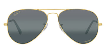 Ray-Ban® Aviator RB3025 62 RB3025 9196G6 62 - Legend Gold with Polarized Clear Gradient Dark Blue lenses Sunglasses