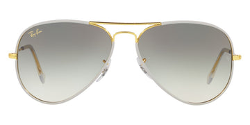 Ray-Ban® Aviator Full Color RB3025Jm RB3025JM 919632 62 - Gray On Legend Gold with Clear Gradient Gray lenses Sunglasses