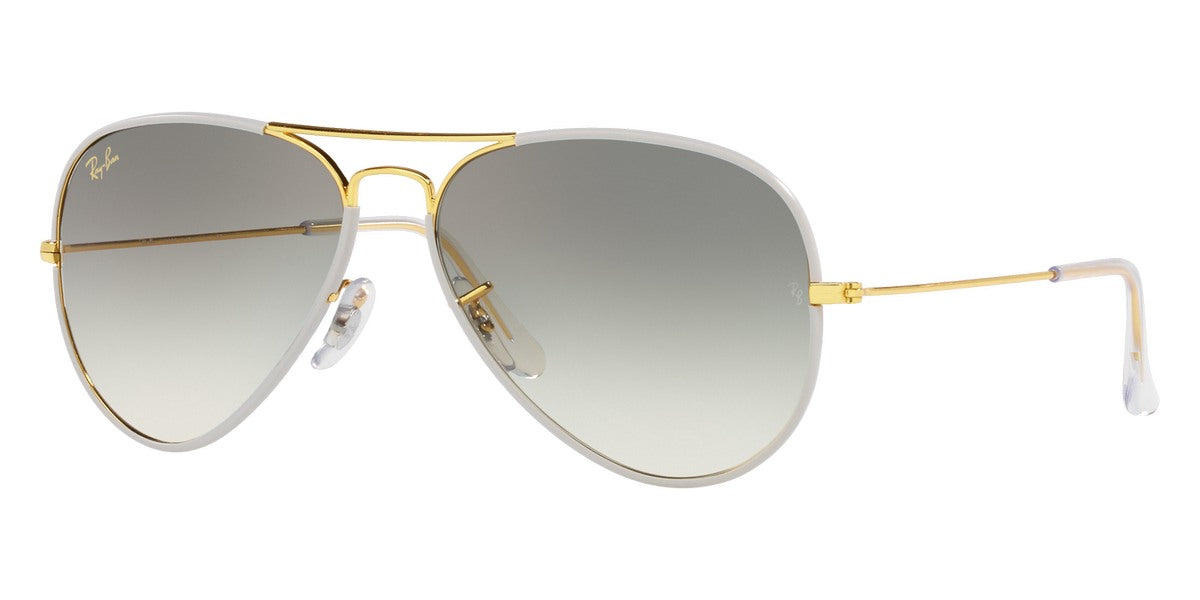 Ray-Ban® Aviator Full Color RB3025Jm RB3025JM 919632 58 - Gray On Legend Gold with Clear Gradient Gray lenses Sunglasses