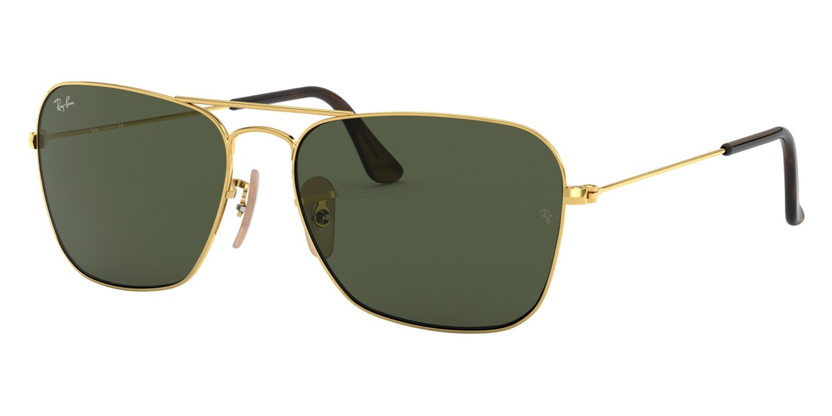 Ray-Ban® Caravan RB3136 RB3136 181 58 - Arista with G-15 Green lenses Sunglasses