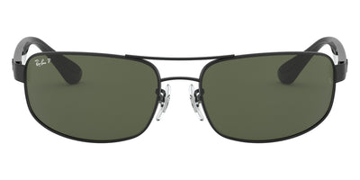 Ray-Ban® RB3445 RB3445 002/58 61 - Black with Dark Green Polarized lenses Sunglasses