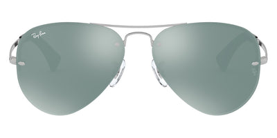 Ray-Ban® RB3449 RB3449 003/30 59 - Silver with Green Mirrored Silver lenses Sunglasses