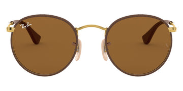 Ray-Ban® Round Craft RB3475Q RB3475Q 9041 50 - Leather Brown On Arista with B-15 Brown lenses Sunglasses