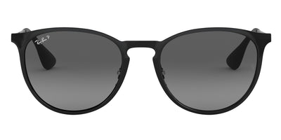 Ray-Ban® Erika Metal RB3539 RB3539 002/T3 54 - Black with Light Gray Gradient Gray Polarized lenses Sunglasses