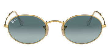 Ray-Ban® Oval RB3547 RB3547 9156AJ 54 - Matte Dark Blue On Copper with Blue Bi-Mirrored Gray lenses Sunglasses