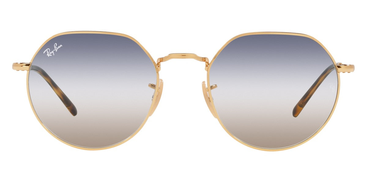 Ray-Ban® Jack RB3565 RB3565 919631 55 - Gold with Green lenses Sunglasses