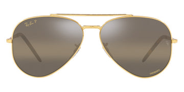 Ray-Ban® New Aviator RB3625 RB3625 9196G5 55 - Legend Gold with Polarized Clear Gradient Dark Brown lenses Sunglasses