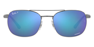 Ray-Ban® Chromance RB3670Ch RB3670CH 004/4L 54 - Gunmetal with Polarized Gray Mirrored Blue lenses Sunglasses