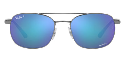 Ray-Ban® Chromance RB3670Ch RB3670CH 004/4L 54 - Gunmetal with Polarized Gray Mirrored Blue lenses Sunglasses