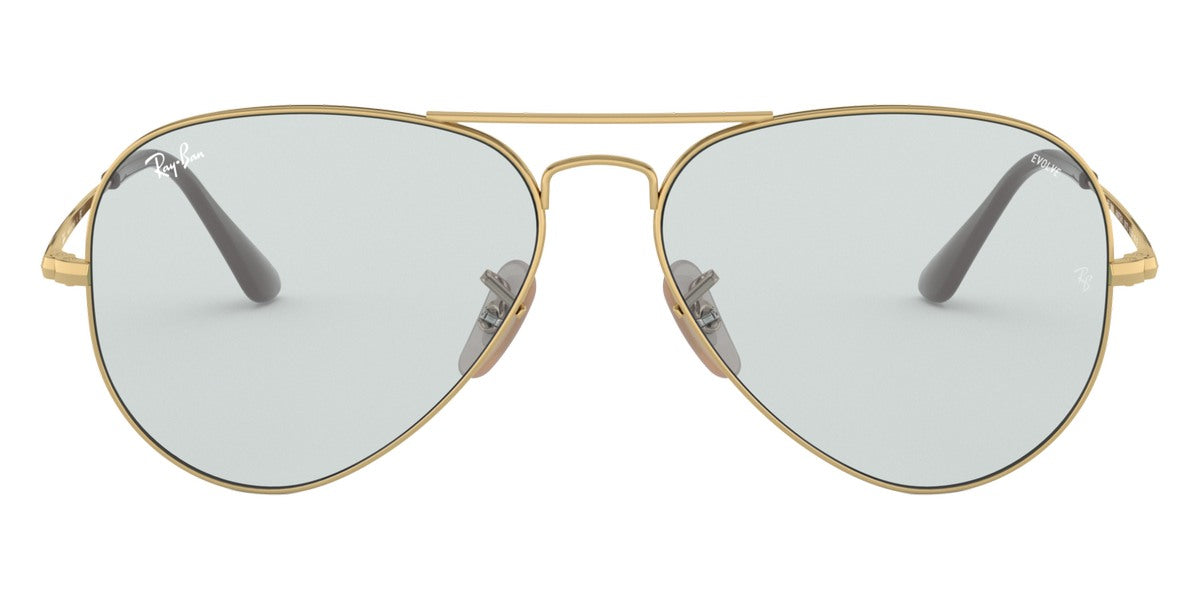 Ray-Ban® Aviator Metal Ii RB3689 RB3689 001/GD 58 - Arista with Clear Gradient Blue lenses Sunglasses