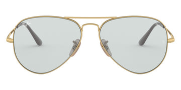 Ray-Ban® Aviator Metal Ii RB3689 RB3689 001/GD 58 - Arista with Clear Gradient Blue lenses Sunglasses