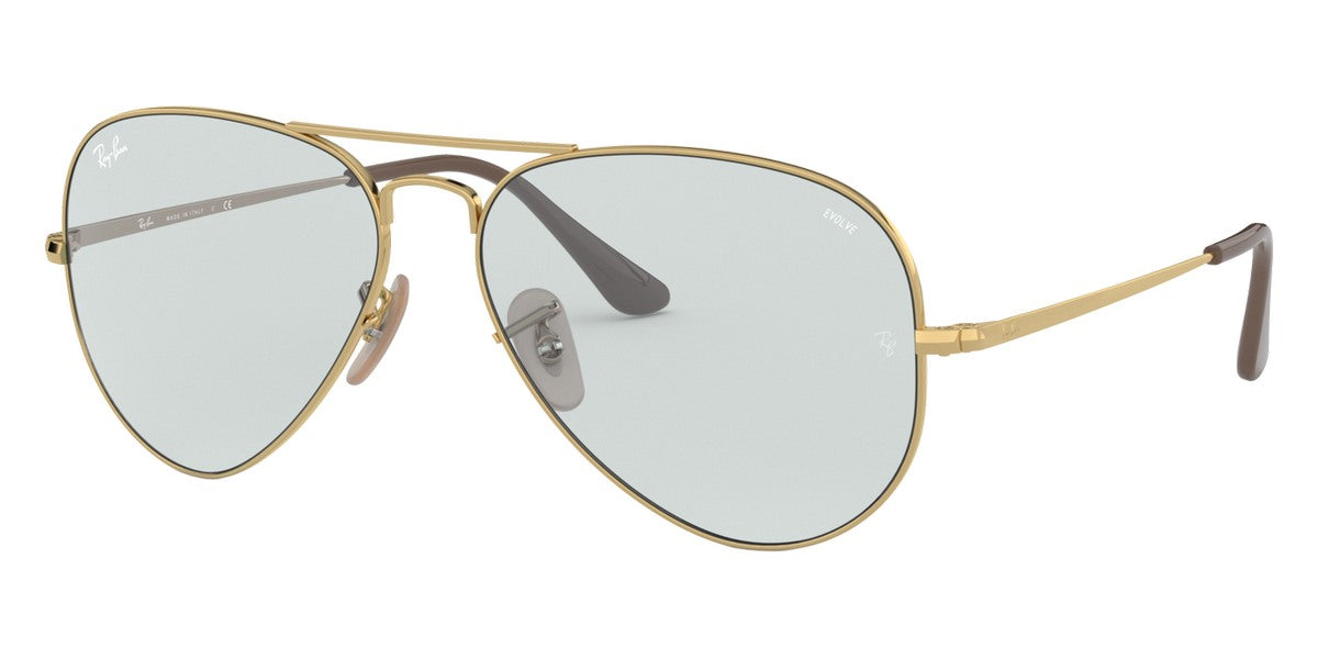 Ray-Ban® Aviator Metal Ii RB3689 RB3689 001/GD 62 - Arista with Clear Gradient Blue lenses Sunglasses