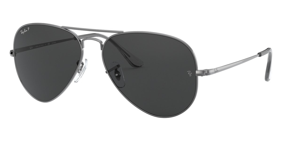 Ray-Ban® Aviator Metal Ii RB3689 RB3689 004/S2 58 - Gunmetal with Blue Polarized lenses Sunglasses